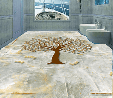 3D Line Tree 165 Floor Mural Wallpaper AJ Wallpaper 2 