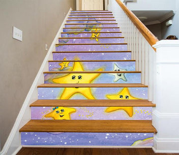 3D Lovely Stars Sky 1003 Stair Risers Wallpaper AJ Wallpaper 
