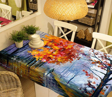 3D Oil Painting Trees 1 Tablecloths Wallpaper AJ Wallpaper 