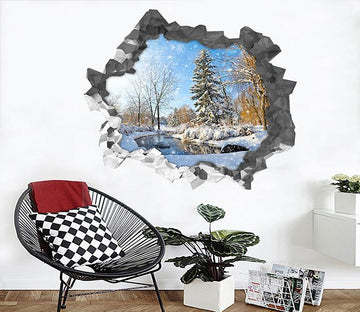 3D Snow Forest 182 Broken Wall Murals Wallpaper AJ Wallpaper 