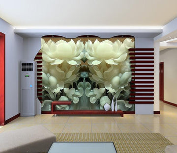 3D Flowers white jade Wallpaper AJ Wallpaper 1 