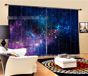 3D Shining Stars Sky 2088 Curtains Drapes Wallpaper AJ Wallpaper 