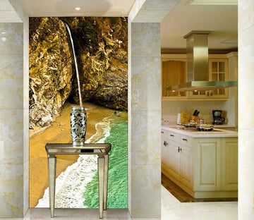 Beach Waterfall Wallpaper AJ Wallpaper 