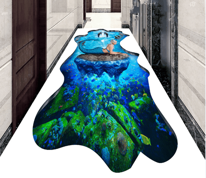 3D Beautiful Mermaid Floor Mural Wallpaper AJ Wallpaper 2 
