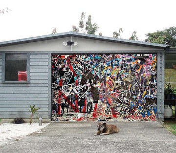 3D Dense Graffiti Pattern 464 Garage Door Mural Wallpaper AJ Wallpaper 