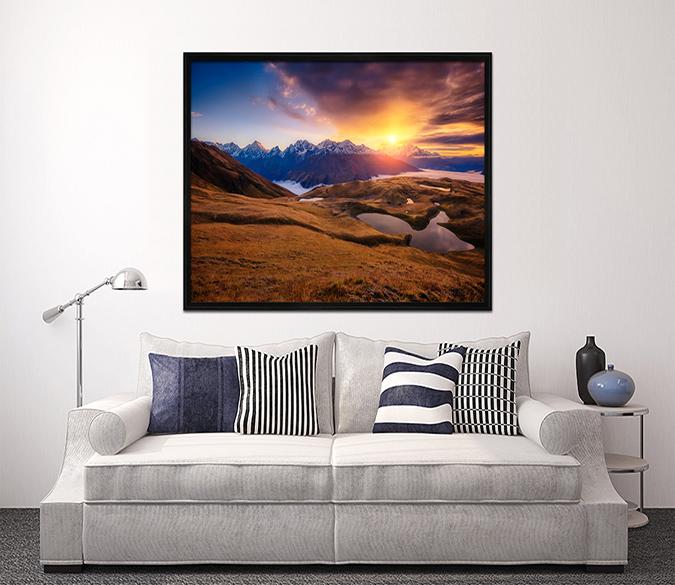 3D Beautiful Sunset 170 Fake Framed Print Painting Wallpaper AJ Creativity Home 