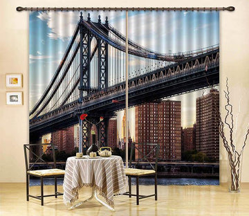 3D New York Manhattan Bridge 26 Curtains Drapes Wallpaper AJ Wallpaper 