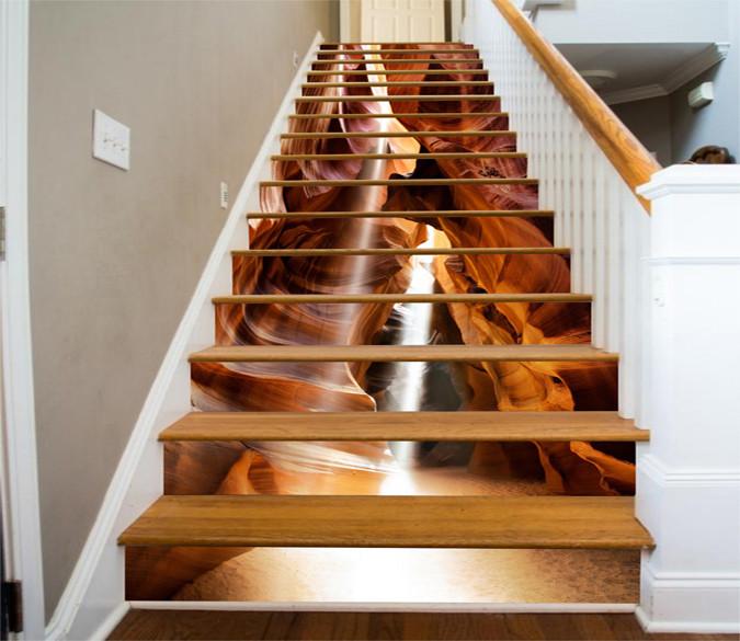 3D Rock Mountains Quicksand 315 Stair Risers Wallpaper AJ Wallpaper 