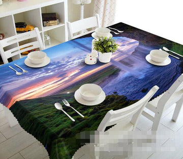 3D Waterfall Sunset 888 Tablecloths Wallpaper AJ Wallpaper 