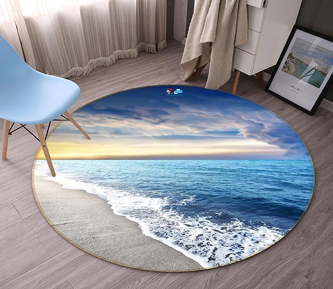3D Peaceful Sea Scenery 133 Round Non Slip Rug Mat Mat AJ Creativity Home 