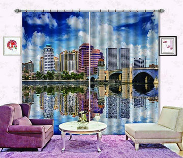 3D Riverside City 627 Curtains Drapes Wallpaper AJ Wallpaper 