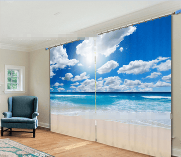 3D Sea White Clouds 924 Curtains Drapes Wallpaper AJ Wallpaper 