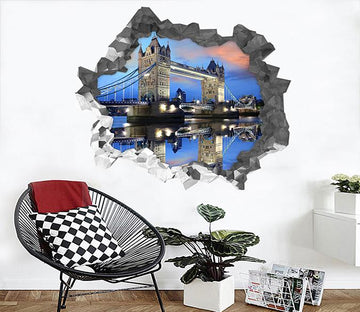 3D London Tower Bridge 215 Broken Wall Murals Wallpaper AJ Wallpaper 