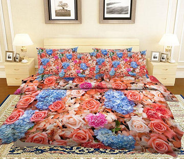 3D Dense Flowers 52 Bed Pillowcases Quilt Wallpaper AJ Wallpaper 