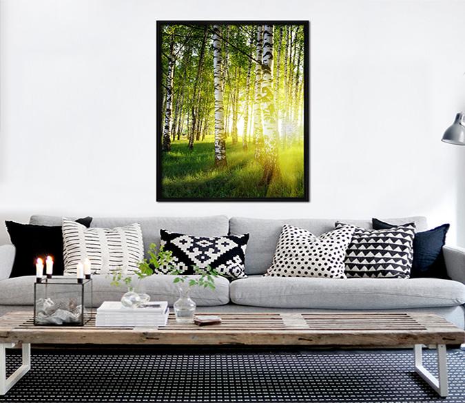 3D Sunshine Rattan 032 Fake Framed Print Painting Wallpaper AJ Creativity Home 