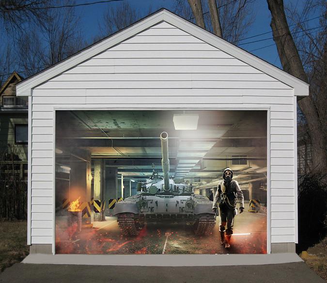 3D Big Tank 194 Garage Door Mural Wallpaper AJ Wallpaper 