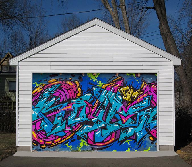 3D Graffiti Font 26 Garage Door Mural Wallpaper AJ Wallpaper 