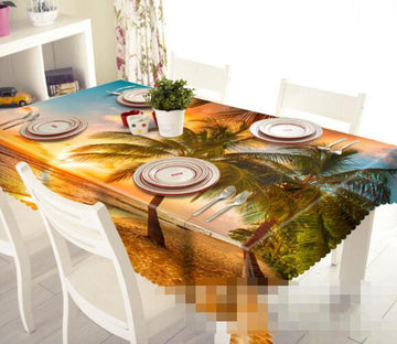 3D Beach Sunset 1223 Tablecloths Wallpaper AJ Wallpaper 
