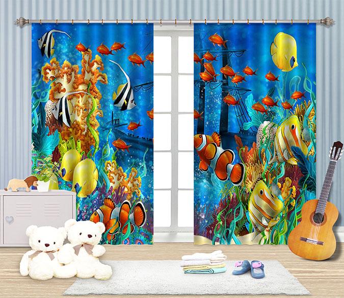 3D Beautiful Ocean World 2254 Curtains Drapes Wallpaper AJ Wallpaper 