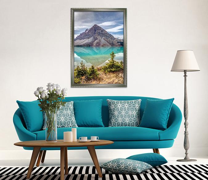 3D Lake Surface 033 Fake Framed Print Painting Wallpaper AJ Creativity Home 