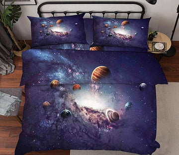 3D Space Planets 45 Bed Pillowcases Quilt Wallpaper AJ Wallpaper 