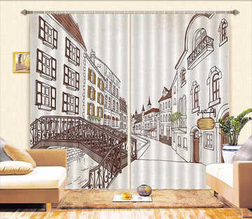 3D Hand Painted City 332 Curtains Drapes Wallpaper AJ Wallpaper 