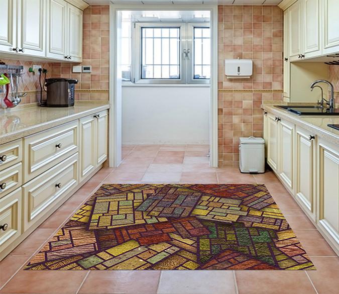 3D Elegant Pattern Kitchen Mat Floor Mural Wallpaper AJ Wallpaper 