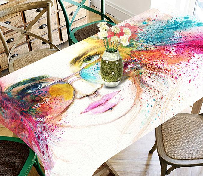 3D Graffiti Woman 754 Tablecloths Wallpaper AJ Wallpaper 