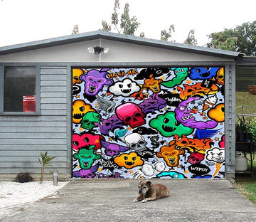 3D Graffiti Pattern 89 Garage Door Mural Wallpaper AJ Wallpaper 