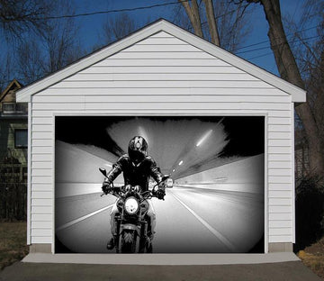 3D Motorcycle Driver 200 Garage Door Mural Wallpaper AJ Wallpaper 