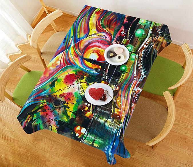3D Colored Oil Painting 469 Tablecloths Wallpaper AJ Wallpaper 