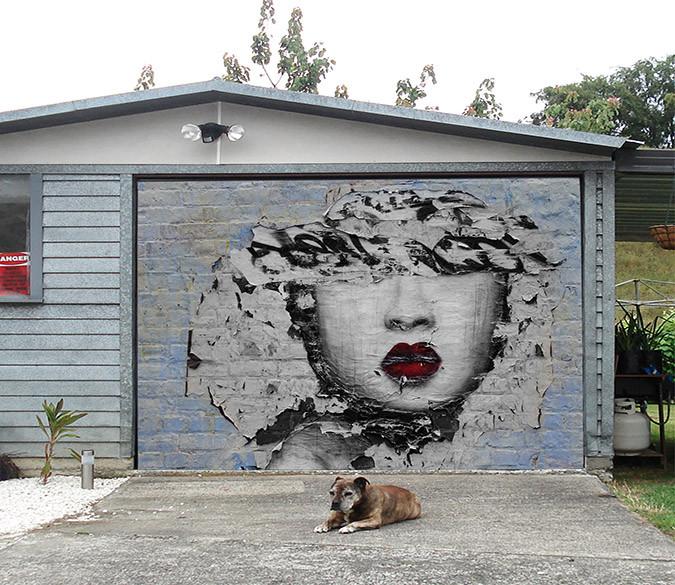 3D Graffiti Woman 94 Garage Door Mural Wallpaper AJ Wallpaper 