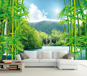 Bamboos And Lake Wallpaper AJ Wallpaper 