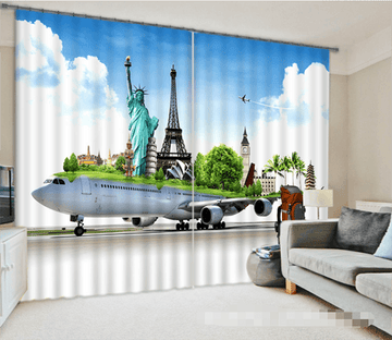 3D World Tourist Attractions 1211 Curtains Drapes Wallpaper AJ Wallpaper 