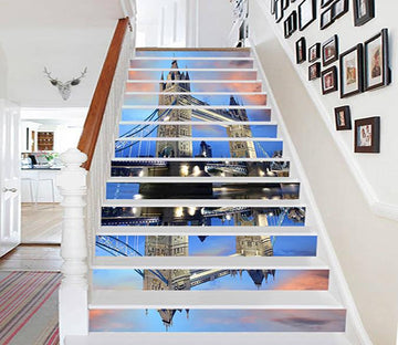 3D London Tower Bridge 866 Stair Risers Wallpaper AJ Wallpaper 