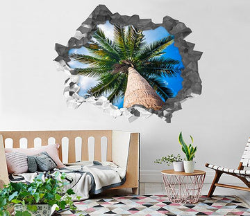 3D Tropical Tall Tree 213 Broken Wall Murals Wallpaper AJ Wallpaper 