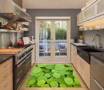 3D Pretty Green Plants Kitchen Mat Floor Mural Wallpaper AJ Wallpaper 