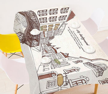 3D City Hand Painting 127 Tablecloths Wallpaper AJ Wallpaper 