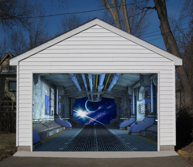 3D Spacecraft Scenery 466 Garage Door Mural Wallpaper AJ Wallpaper 