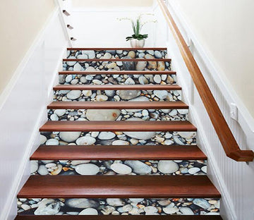 3D Stone Heap 1108 Stair Risers Wallpaper AJ Wallpaper 