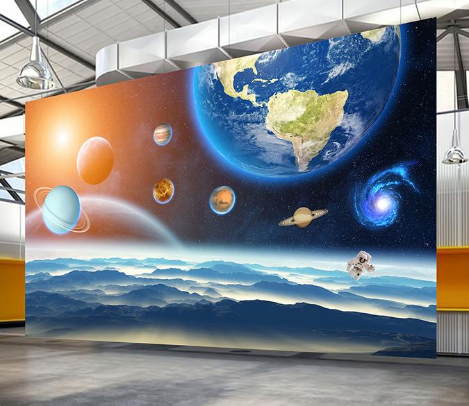 3D Planet Astronaut 313 Wallpaper AJ Wallpaper 
