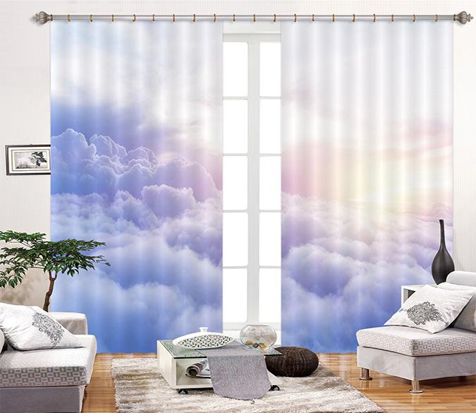 3D Rolling Clouds 2414 Curtains Drapes Wallpaper AJ Wallpaper 