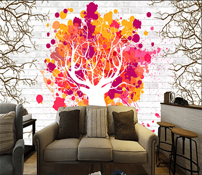 3D Wall Tree 063 Wallpaper AJ Wallpaper 