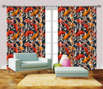 3D Fishes 2318 Curtains Drapes Wallpaper AJ Wallpaper 