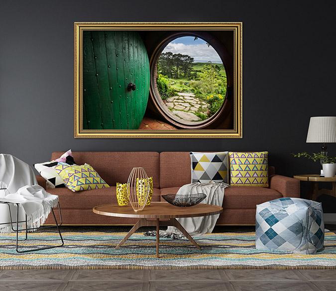 3D tree House 018 Fake Framed Print Painting Wallpaper AJ Creativity Home 