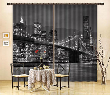 3D New York Night View 134 Curtains Drapes Wallpaper AJ Wallpaper 