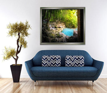 3D Shaded Trees 167 Fake Framed Print Painting Wallpaper AJ Creativity Home 