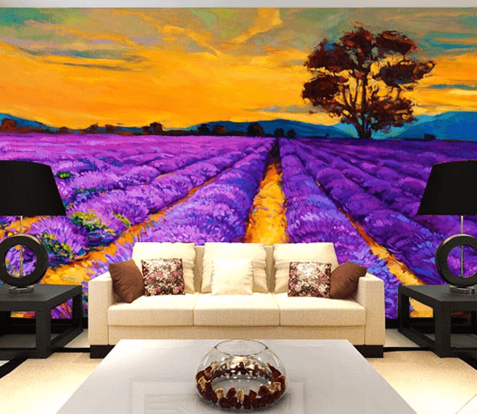 Lavender Fields Wallpaper AJ Wallpaper 