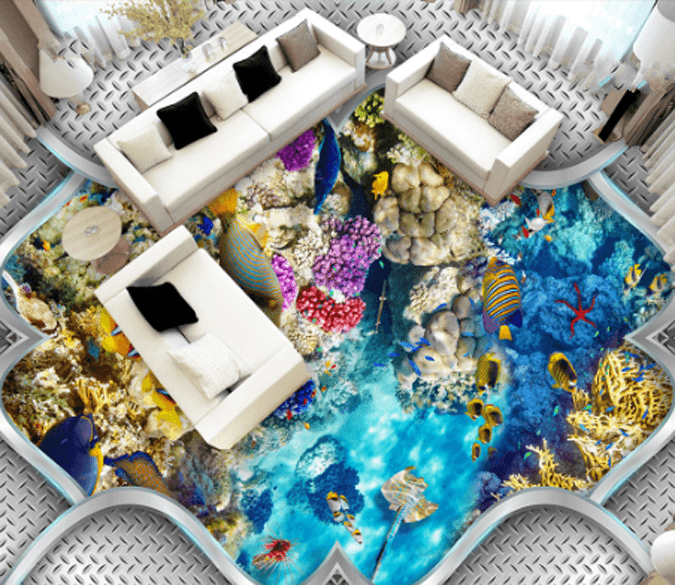 3D Bright Beautiful Sea Floor Mural Wallpaper AJ Wallpaper 2 