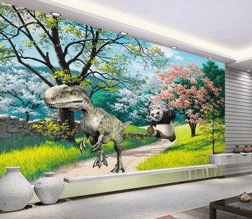 Dinosaur And Panda Wallpaper AJ Wallpaper 